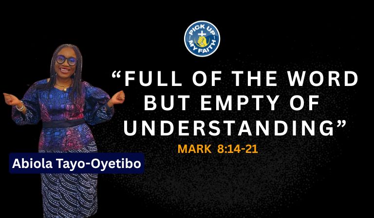 Full of the word but empty of understanding banner